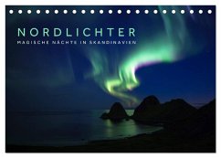 Nordlichter - Magische Nächte in Skandinavien (Tischkalender 2025 DIN A5 quer), CALVENDO Monatskalender