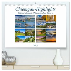 Chiemgau-Highlights (hochwertiger Premium Wandkalender 2025 DIN A2 quer), Kunstdruck in Hochglanz