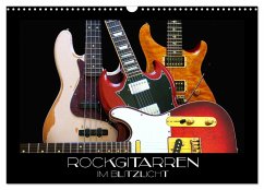 Rockgitarren im Blitzlicht (Wandkalender 2025 DIN A3 quer), CALVENDO Monatskalender
