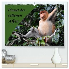 Planet der seltenen Affen (hochwertiger Premium Wandkalender 2025 DIN A2 quer), Kunstdruck in Hochglanz - Calvendo;Edel, Anja