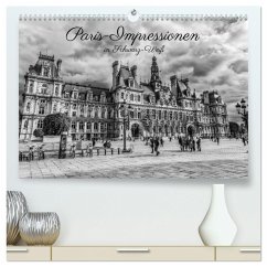Paris-Impressionen in Schwarz-Weiß (hochwertiger Premium Wandkalender 2025 DIN A2 quer), Kunstdruck in Hochglanz - Calvendo;Müller, Christian