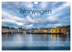 Norwegen von Oslo bis Ålesund (Wandkalender 2025 DIN A4 quer), CALVENDO Monatskalender