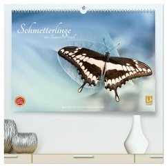 Schmetterlinge - ein Traum in Pastell (hochwertiger Premium Wandkalender 2025 DIN A2 quer), Kunstdruck in Hochglanz