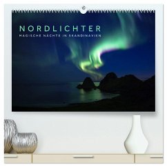 Nordlichter - Magische Nächte in Skandinavien (hochwertiger Premium Wandkalender 2025 DIN A2 quer), Kunstdruck in Hochglanz