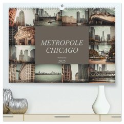 Metropole Chicago (hochwertiger Premium Wandkalender 2025 DIN A2 quer), Kunstdruck in Hochglanz