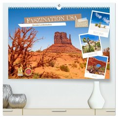 FASZINATION USA Geniale Landschaften (hochwertiger Premium Wandkalender 2025 DIN A2 quer), Kunstdruck in Hochglanz
