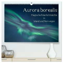 Aurora borealis - Magische Polarlichtnächte in Island und Norwegen (hochwertiger Premium Wandkalender 2025 DIN A2 quer), Kunstdruck in Hochglanz