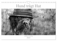 Hund trägt Hut (Wandkalender 2025 DIN A4 quer), CALVENDO Monatskalender