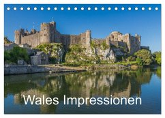 Wales Impressionen (Tischkalender 2025 DIN A5 quer), CALVENDO Monatskalender