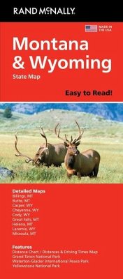 Rand McNally Easy to Read: Montana, Wyoming State Map - Rand Mcnally