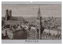 München, alte Postkarten neu interpretiert. (Wandkalender 2025 DIN A2 quer), CALVENDO Monatskalender - Calvendo;Renken, Erwin