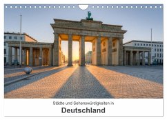 Städte und Sehenswürdigkeiten in Deutschland (Wandkalender 2025 DIN A4 quer), CALVENDO Monatskalender - Calvendo;Valjak, Michael