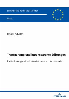 Transparente und intransparente Stiftungen - Schütte, Florian