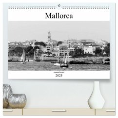 Mallorca monochrom (hochwertiger Premium Wandkalender 2025 DIN A2 quer), Kunstdruck in Hochglanz