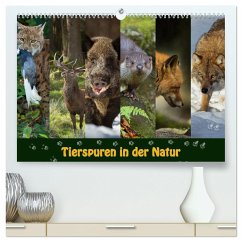 Tierspuren in der Natur (hochwertiger Premium Wandkalender 2025 DIN A2 quer), Kunstdruck in Hochglanz