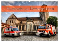 Feuerwehr und Rettungsdienst (Wandkalender 2025 DIN A2 quer), CALVENDO Monatskalender