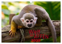 Welt der Affen (Wandkalender 2025 DIN A3 quer), CALVENDO Monatskalender