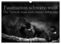 Faszination schwarz-weiß - Die Tierwelt muss nicht immer farbig sein (Wandkalender 2025 DIN A3 quer), CALVENDO Monatskalender - Calvendo;Swierczyna, Eleonore