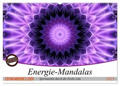 Energie - Mandalas, Spiritualität durch die Farbe Lila (Wandkalender 2025 DIN A2 quer), CALVENDO Monatskalender - Calvendo;Bässler, Christine