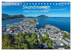 Skandinavien - Fjorde, Schären und Meer... (Tischkalender 2025 DIN A5 quer), CALVENDO Monatskalender