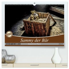 Sammy der Bär besucht Lost Places (hochwertiger Premium Wandkalender 2025 DIN A2 quer), Kunstdruck in Hochglanz