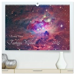 Farbiges Weltall (hochwertiger Premium Wandkalender 2025 DIN A2 quer), Kunstdruck in Hochglanz