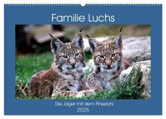 Familie Luchs - Die Jäger mit dem Pinselohr (Wandkalender 2025 DIN A2 quer), CALVENDO Monatskalender