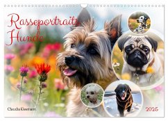 Rasseportraits - Hunde (Wandkalender 2025 DIN A3 quer), CALVENDO Monatskalender