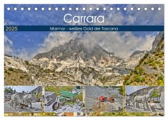 Carrara Marmor - weißes Gold der Toscana (Tischkalender 2025 DIN A5 quer), CALVENDO Monatskalender