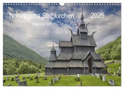 Norwegens Stabkirchen (Wandkalender 2025 DIN A3 quer), CALVENDO Monatskalender