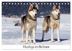 Huskys im Schnee (Tischkalender 2025 DIN A5 quer), CALVENDO Monatskalender - Calvendo;Zeller & Christian Kiedy, Katrin