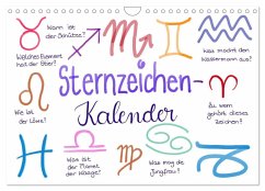 Sternzeichen-Kalender (Wandkalender 2025 DIN A4 quer), CALVENDO Monatskalender - Calvendo;Kleinhans - Kritzelfee, Martje