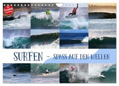 Surfen - Spaß auf den Wellen (Wandkalender 2025 DIN A4 quer), CALVENDO Monatskalender - Calvendo;Cross, Martina