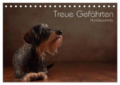 Treue Gefährten - Hundeportraits (Tischkalender 2025 DIN A5 quer), CALVENDO Monatskalender - Calvendo;Behr, Jana