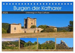 Burgen der Katharer - Unterwegs im Pays Cathare (Tischkalender 2025 DIN A5 quer), CALVENDO Monatskalender - Calvendo;LianeM