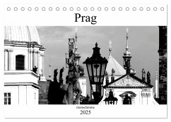 Prag monochrom (Tischkalender 2025 DIN A5 quer), CALVENDO Monatskalender