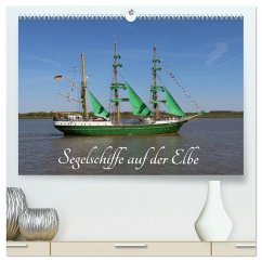 Segelschiffe auf der Elbe (hochwertiger Premium Wandkalender 2025 DIN A2 quer), Kunstdruck in Hochglanz