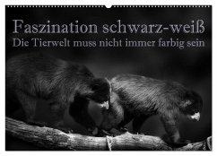 Faszination schwarz-weiß - Die Tierwelt muss nicht immer farbig sein (Wandkalender 2025 DIN A2 quer), CALVENDO Monatskalender