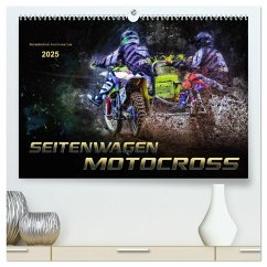 Seitenwagen Motocross (hochwertiger Premium Wandkalender 2025 DIN A2 quer), Kunstdruck in Hochglanz