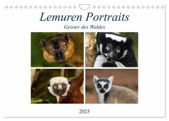 Lemuren Portraits (Wandkalender 2025 DIN A4 quer), CALVENDO Monatskalender - Calvendo;Markolf, Matthias