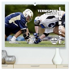 Teamsport Lacrosse - Face-off (hochwertiger Premium Wandkalender 2025 DIN A2 quer), Kunstdruck in Hochglanz