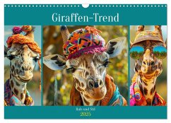 Giraffen-Trend. Hals und Stil (Wandkalender 2025 DIN A3 quer), CALVENDO Monatskalender