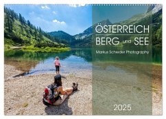 Österreich Berg und See (Wandkalender 2025 DIN A2 quer), CALVENDO Monatskalender