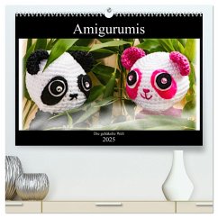 Amigurumi - Die gehäkelte Welt (hochwertiger Premium Wandkalender 2025 DIN A2 quer), Kunstdruck in Hochglanz