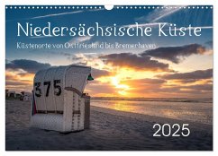 Niedersächsische Küste - Küstenorte von Ostfriesland bis Bremerhaven (Wandkalender 2025 DIN A3 quer), CALVENDO Monatskalender