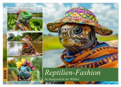 Reptilien-Fashion. Im Rampenlicht der Wildnis (Wandkalender 2025 DIN A2 quer), CALVENDO Monatskalender