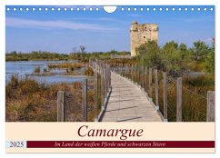 Camargue - Im Land der weißen Pferde und schwarzen Stiere (Wandkalender 2025 DIN A4 quer), CALVENDO Monatskalender