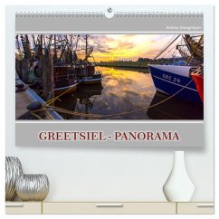 Greetsiel-Panorama (hochwertiger Premium Wandkalender 2025 DIN A2 quer), Kunstdruck in Hochglanz