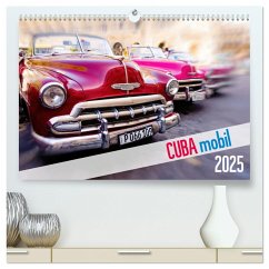 Cuba mobil - Kuba Autos (hochwertiger Premium Wandkalender 2025 DIN A2 quer), Kunstdruck in Hochglanz