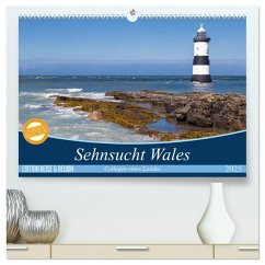 Sehnsucht Wales - Collagen eines Landes (hochwertiger Premium Wandkalender 2025 DIN A2 quer), Kunstdruck in Hochglanz